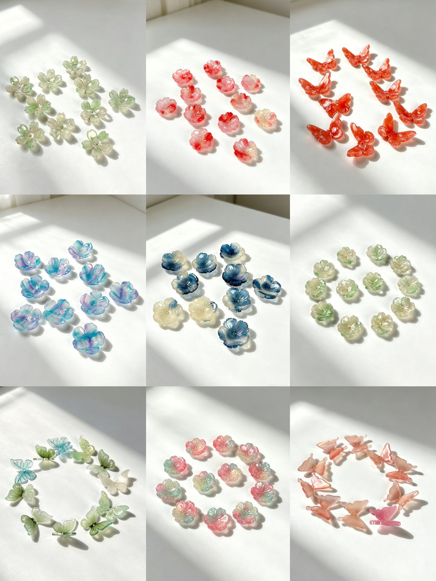 A42【Happy Acetate】plant-based cellulose, hand polished premium beads