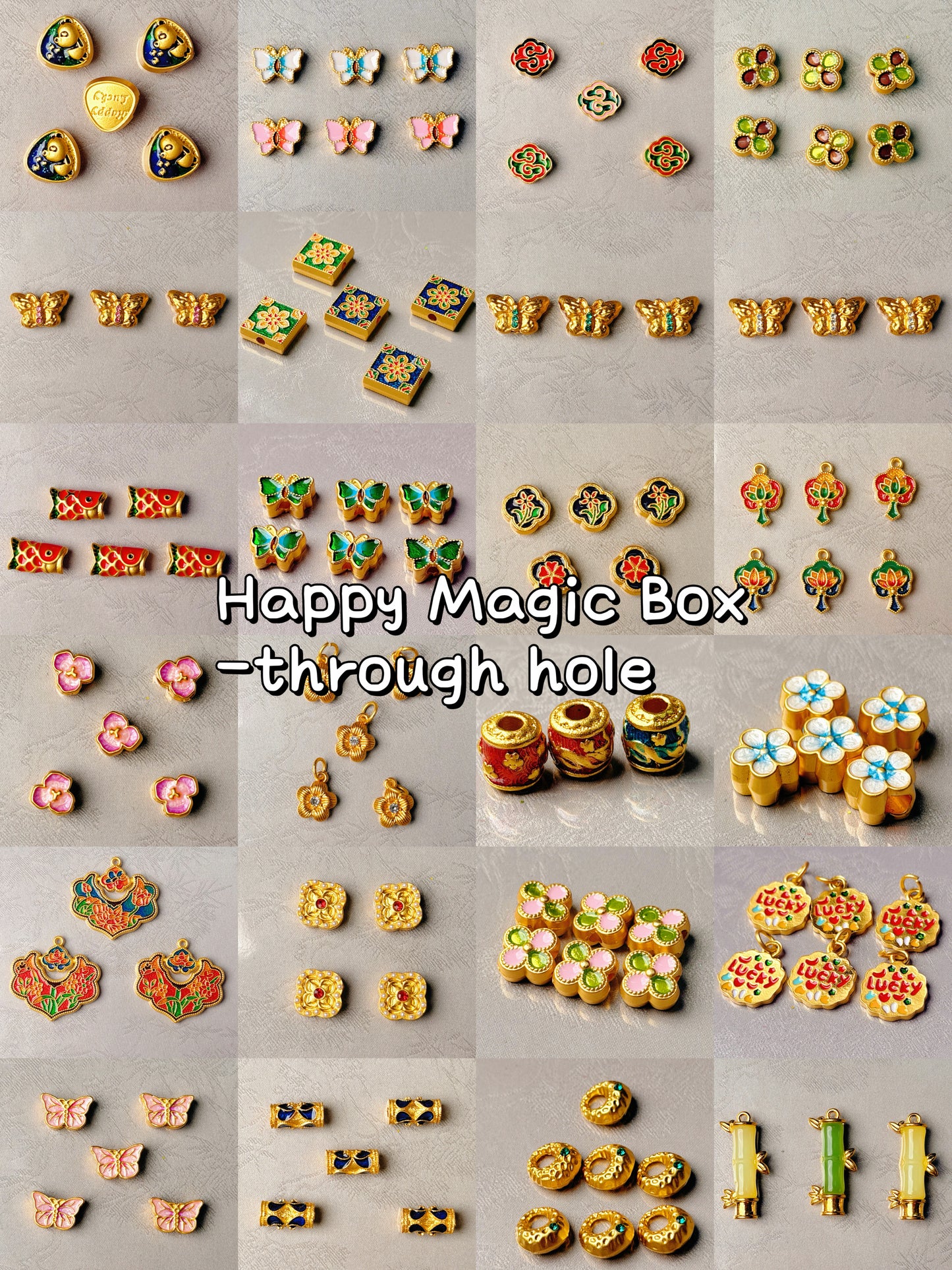 A34【Happy Magic Box】wear resistant 18k gold plated magic box blind bag