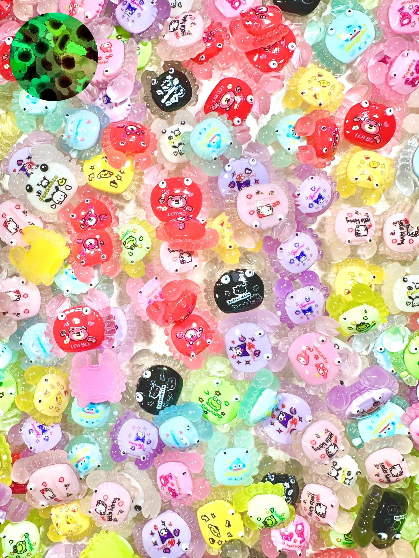 【Lumi Food】luminous colorful foodie resin charms
