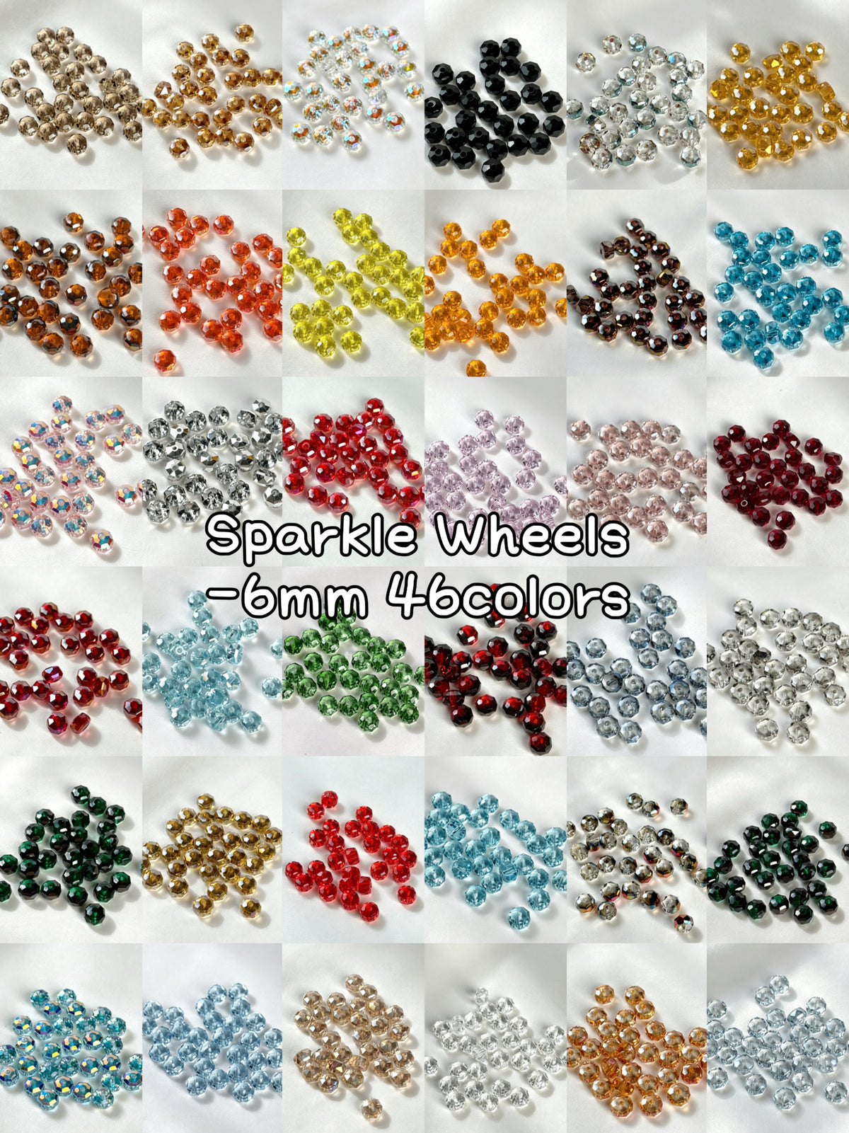 A001.NEW【Sparkle Wheels】 K9 crystal glass 8mm wheel beads, Swarovski Crystal