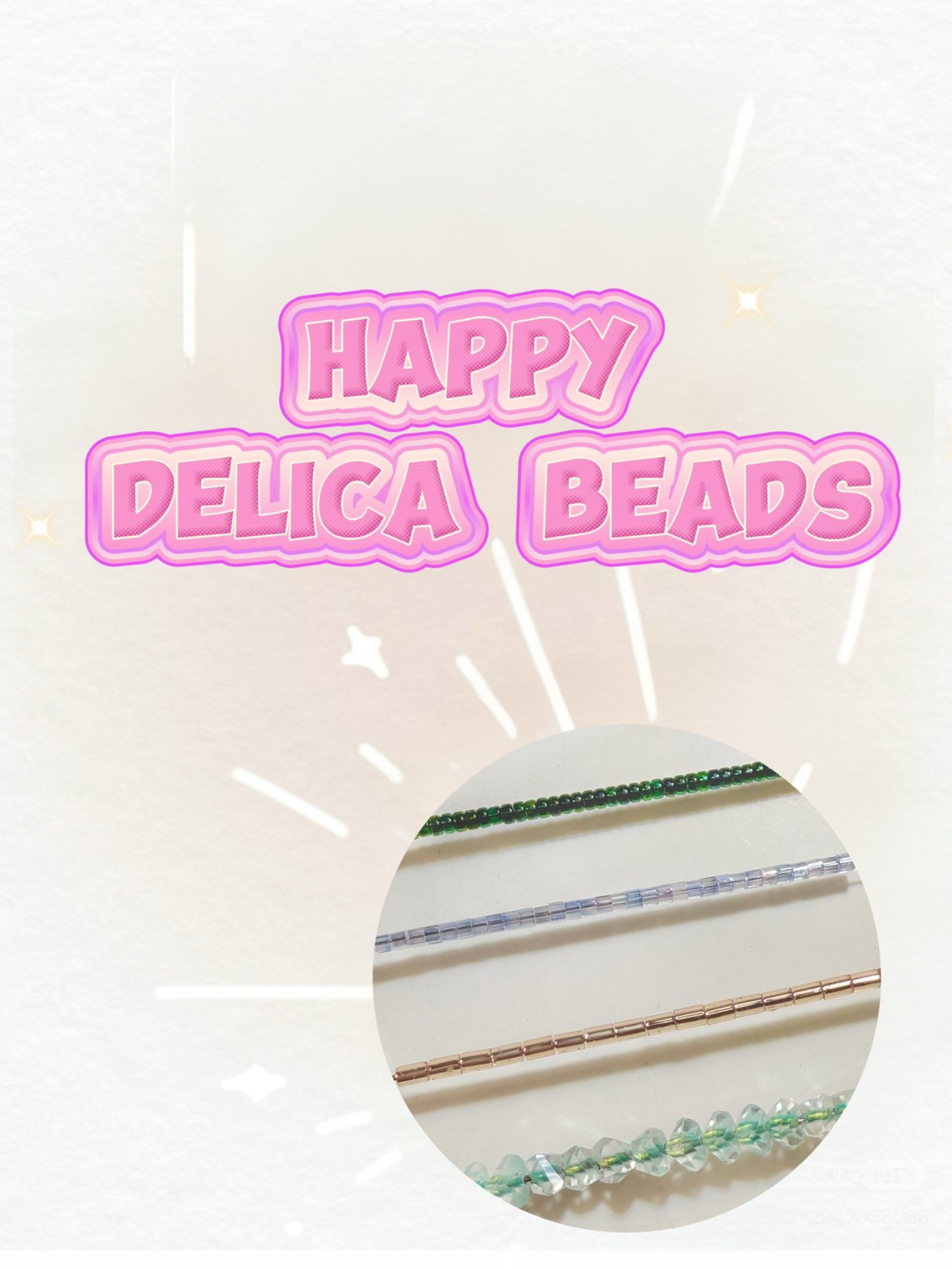 A08【Happy Delica】extremely uniform machine embroidery beads