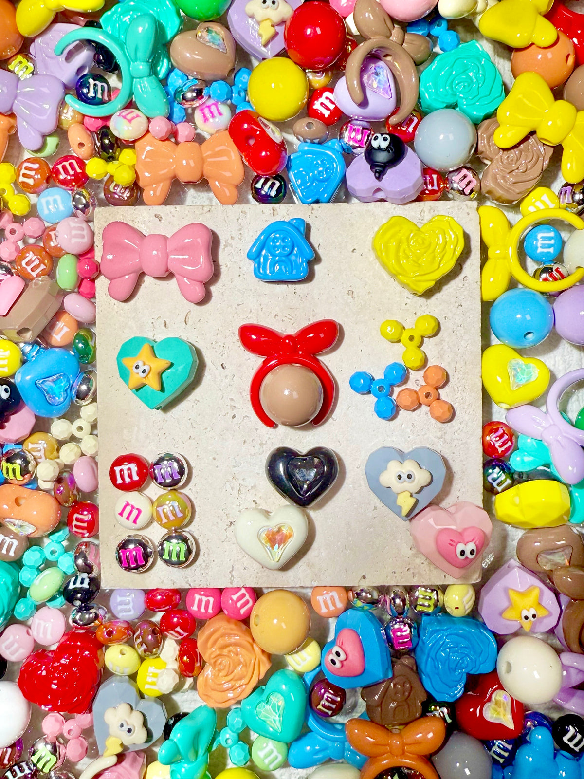 【Cartoon Town】cute acrylics beads mix, 16mm (making wreath, keychain, pens etc)