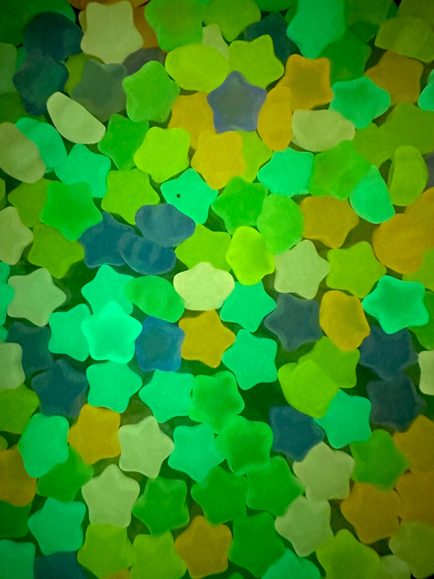 【Lumi Star】luminous flat-back colorful star resin charms