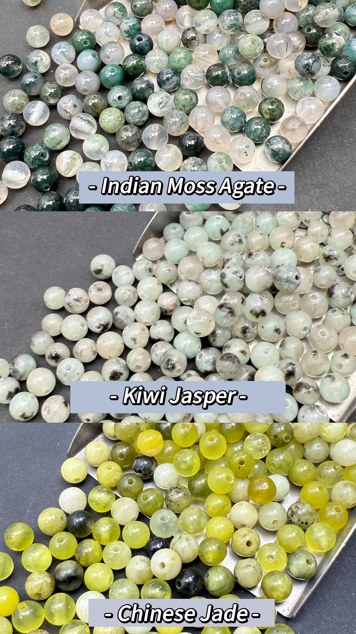 A001.NEW【Happy Crystal】4mm natural crystal and stone