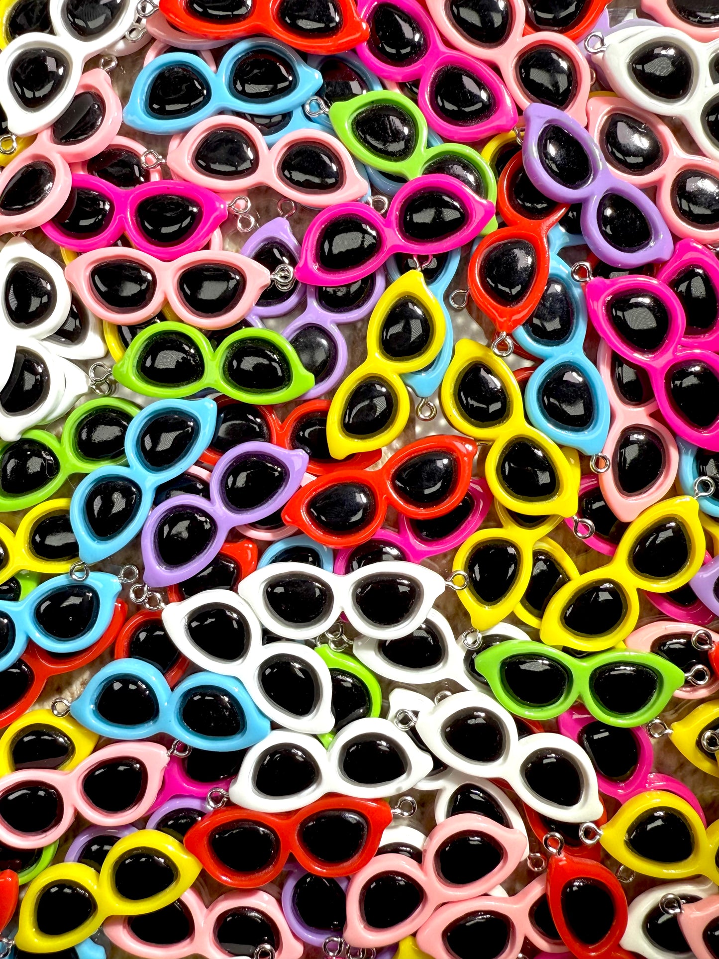 A001.NEW【Summer Vibe】lunettes de soleil colorées et cool, porte-clés/boucles d'oreilles/artisanat DIY