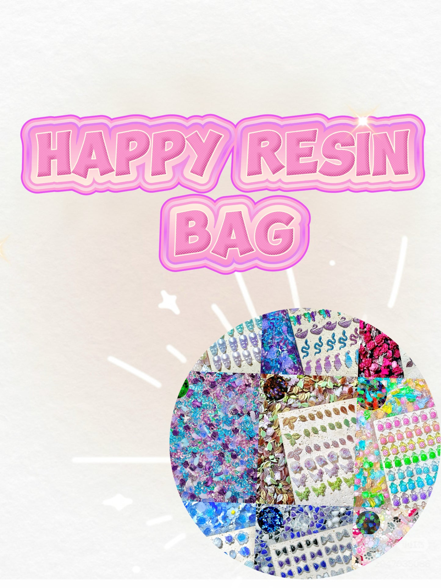 A001.NEW【Happy Charms Bag 3.0】resin blind bag for manicure/diy