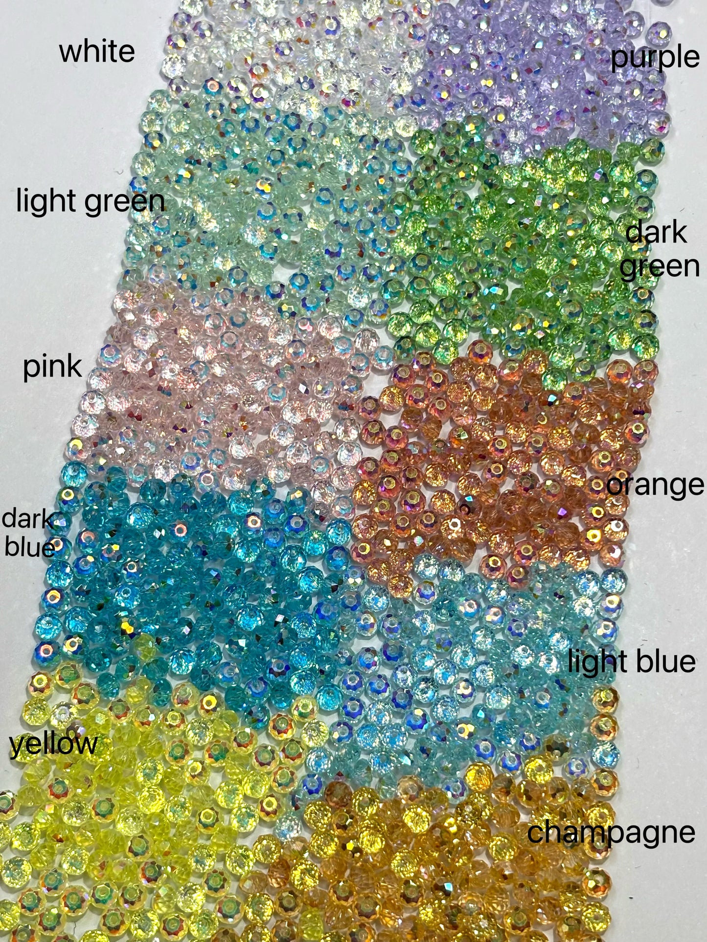 A13【Happy Xilion】Swarovski Dupe wheel Beads , 6mm Iridescent colors