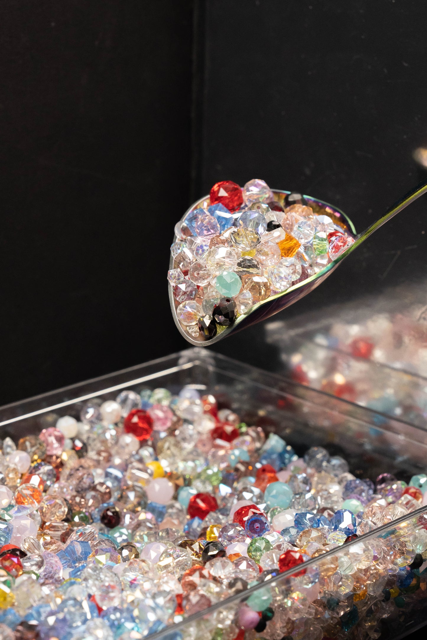 A001.NEW【Dewdrop Sparkle】8*10 mm dewdrop glass beads