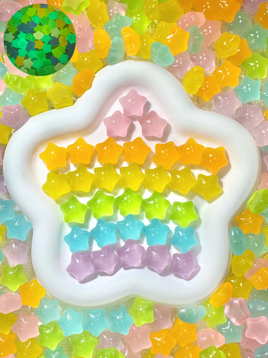 【Lumi Star】luminous colorful star resin charms