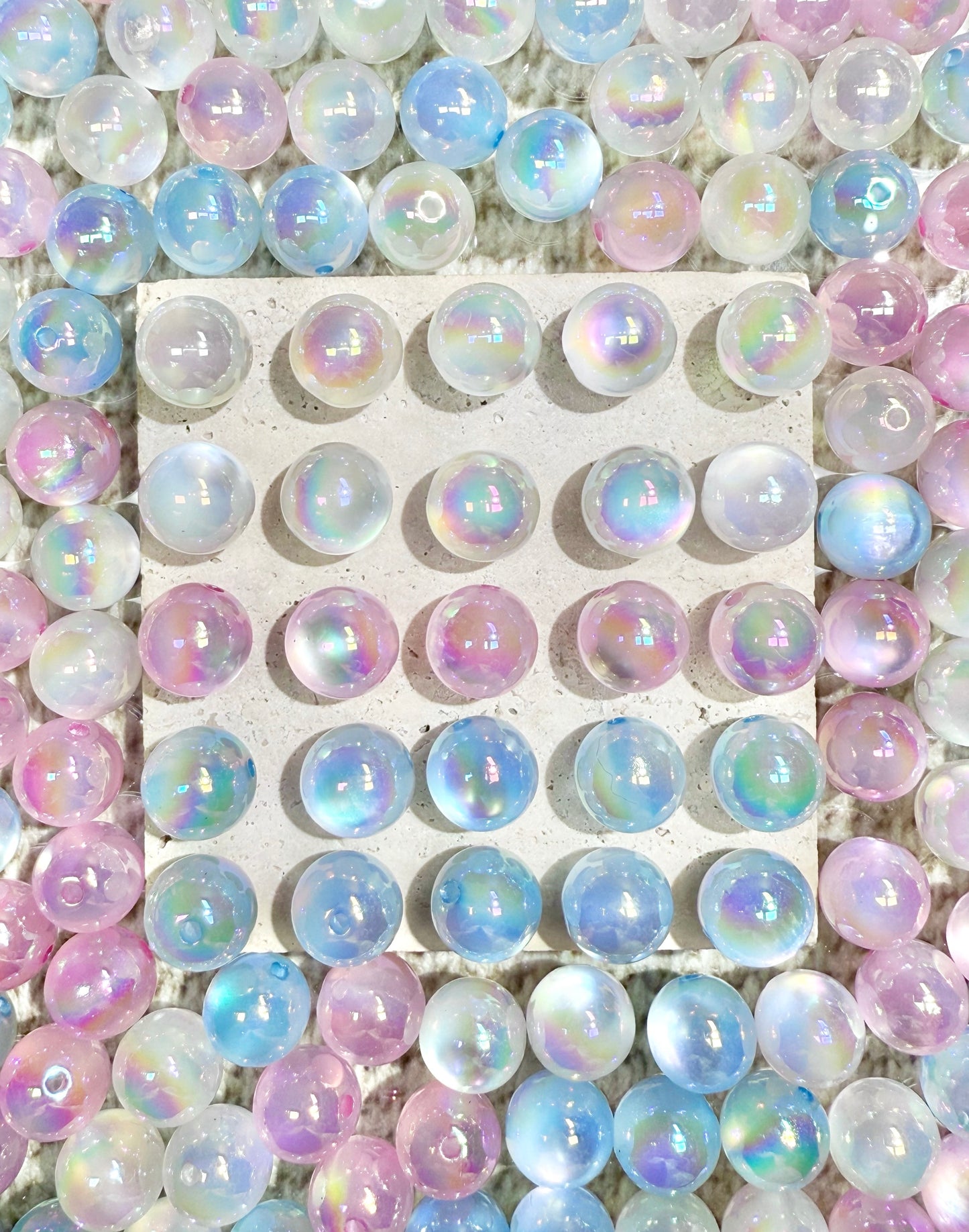 A001.NEW【Kittens' Gaze】incredible shine acrylics catseye beads mix, 16mm (making wreath, keychain, pens etc)