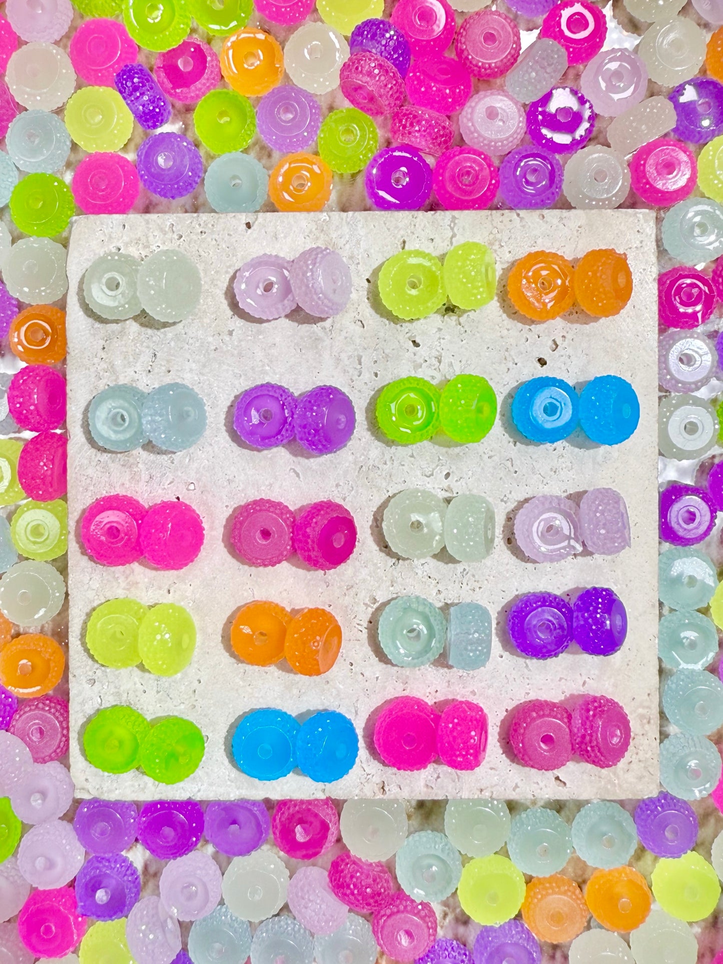 【Diamond Candy】Perles de roue en résine recouvertes de strass de 12 mm, pour stylos/bracelets/porte-clés