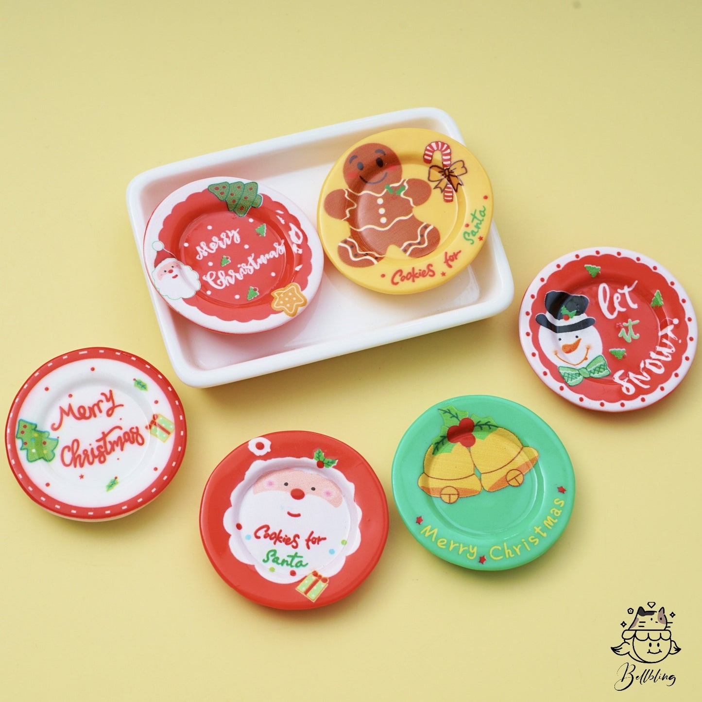 【Christmas Dinner】christmas resin plates&dangling charms, fridge magnets/hairpin/keyhain/doll house