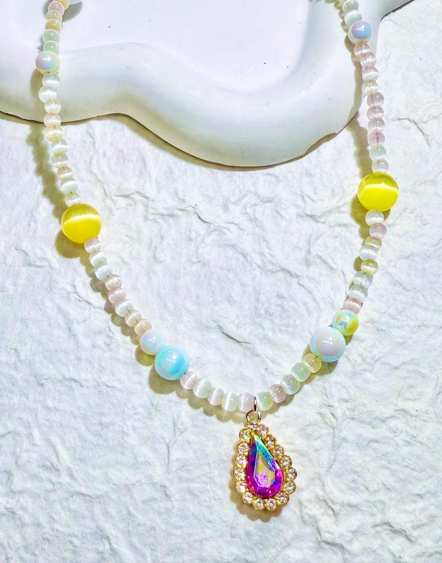 A001.NEW【Mini Cats Eye 2】special-shape glass cats-eye seed beads mix, earring, bracelet, necklace, keychain