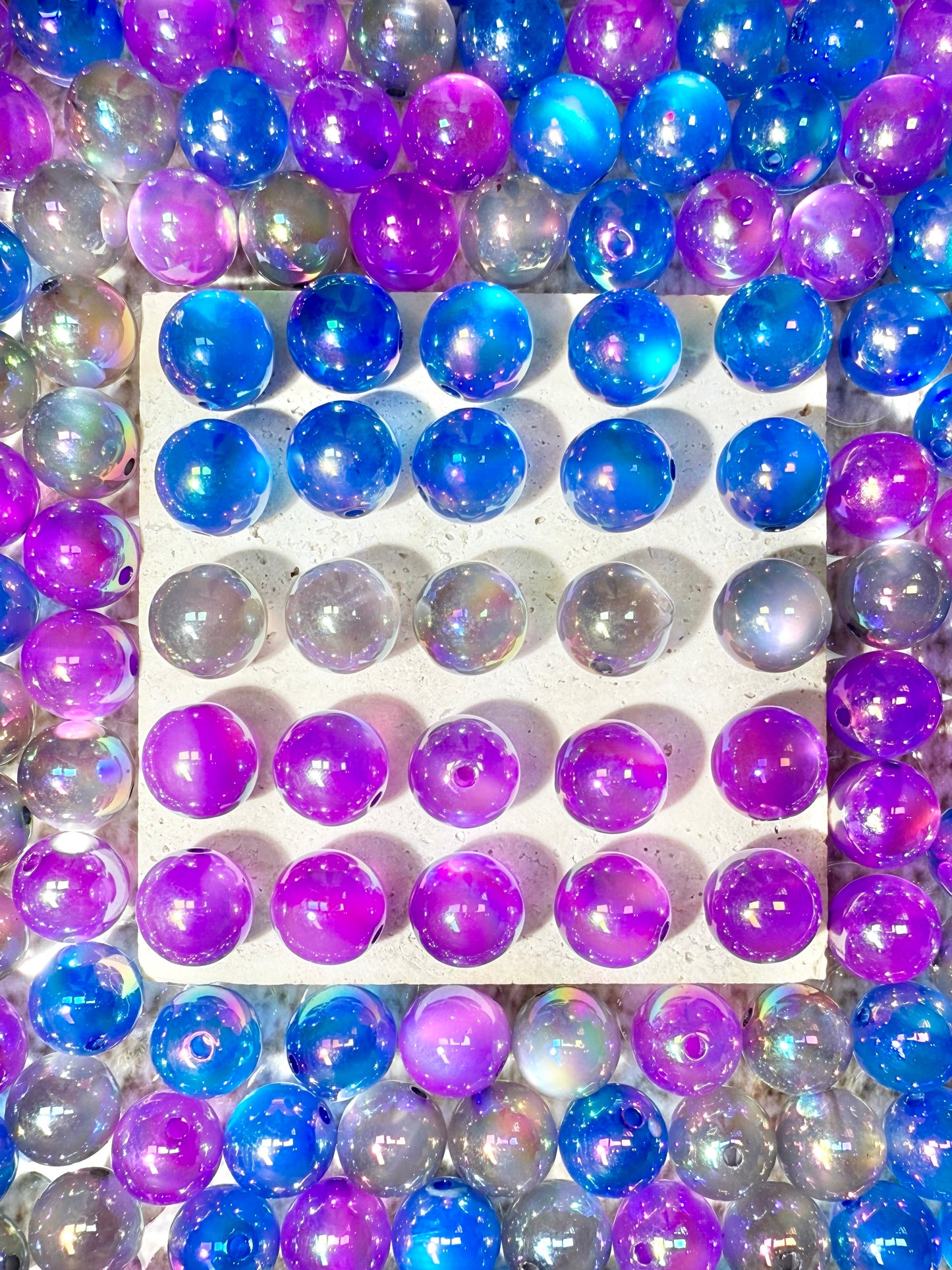 A001.NEW【Kittens' Gaze】incredible shine acrylics catseye beads mix, 16mm (making wreath, keychain, pens etc)