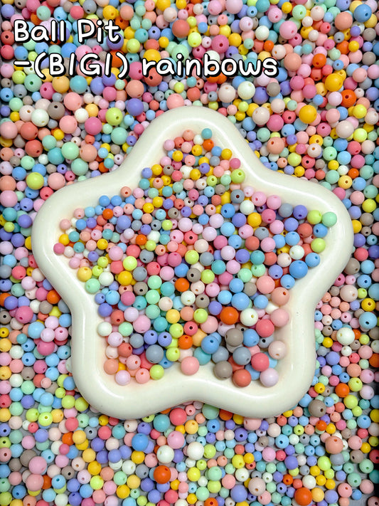 A001.NEW【Ball Pit】colorful drilled acrylics beads, keychain diy