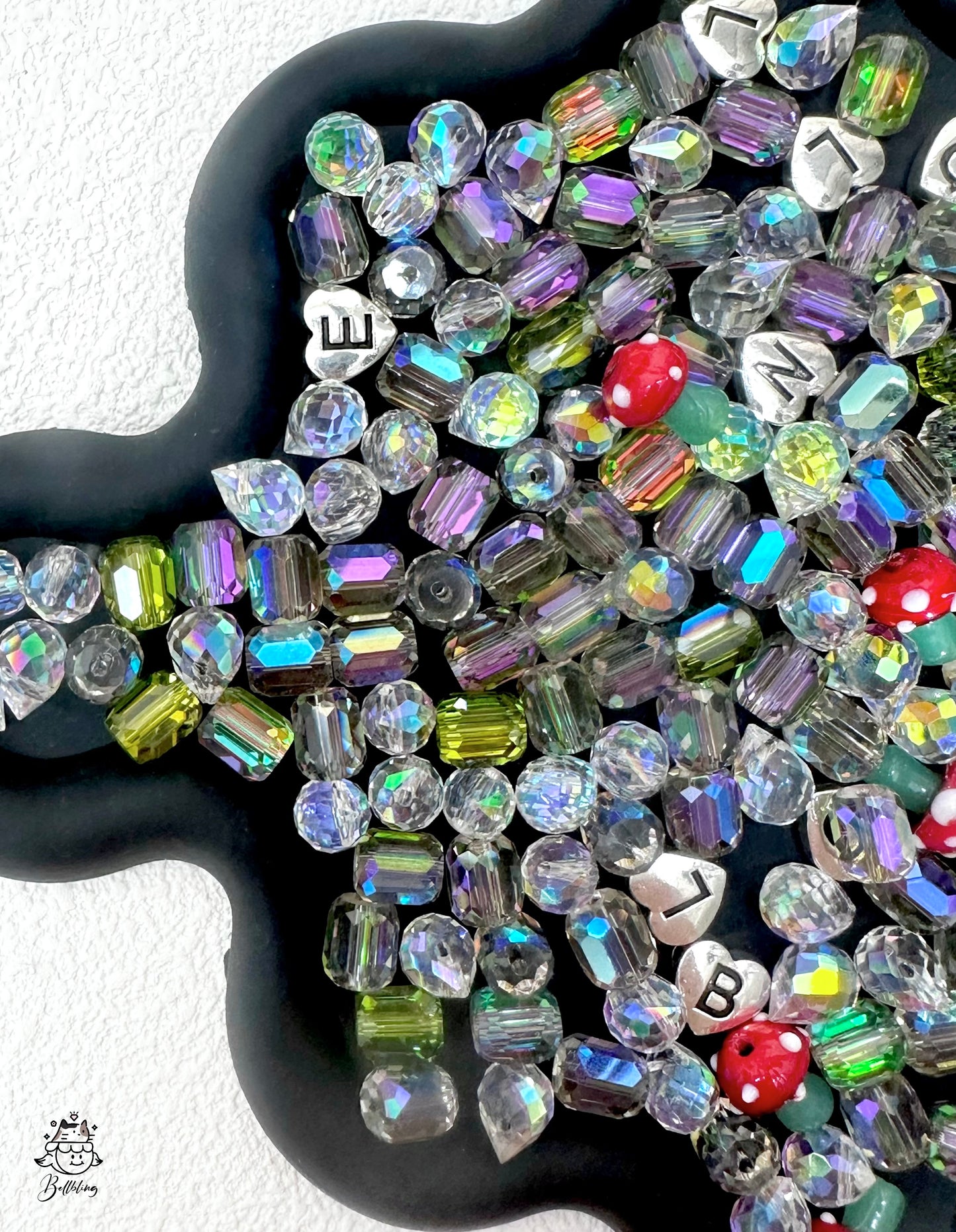 A001.NEW【Dewdrop Sparkle】8*10 mm dewdrop glass beads