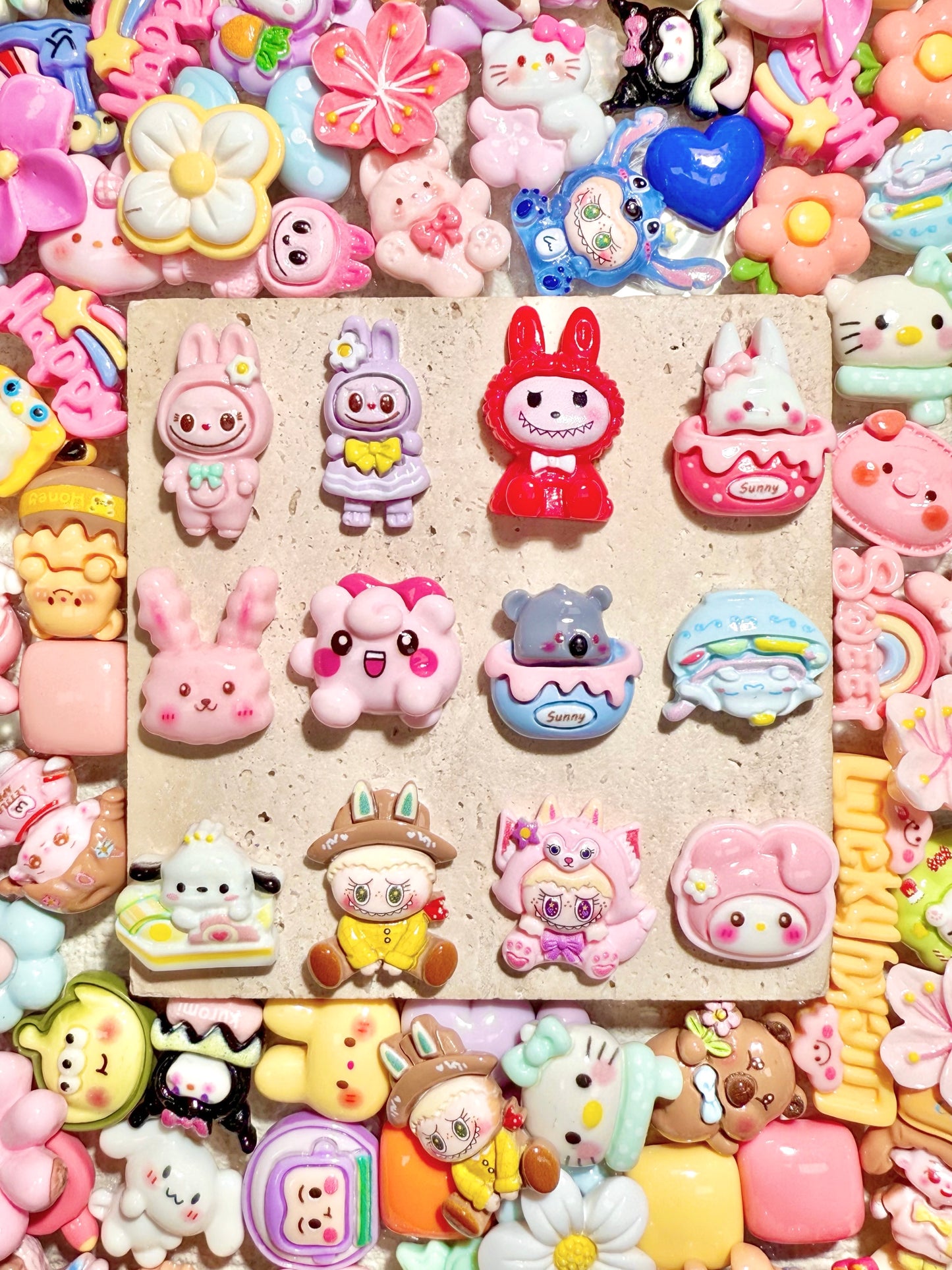 【Lovely Charms 5.0】sanrio&foodie colorful resin mix, hairpin/phonecases diy, display
