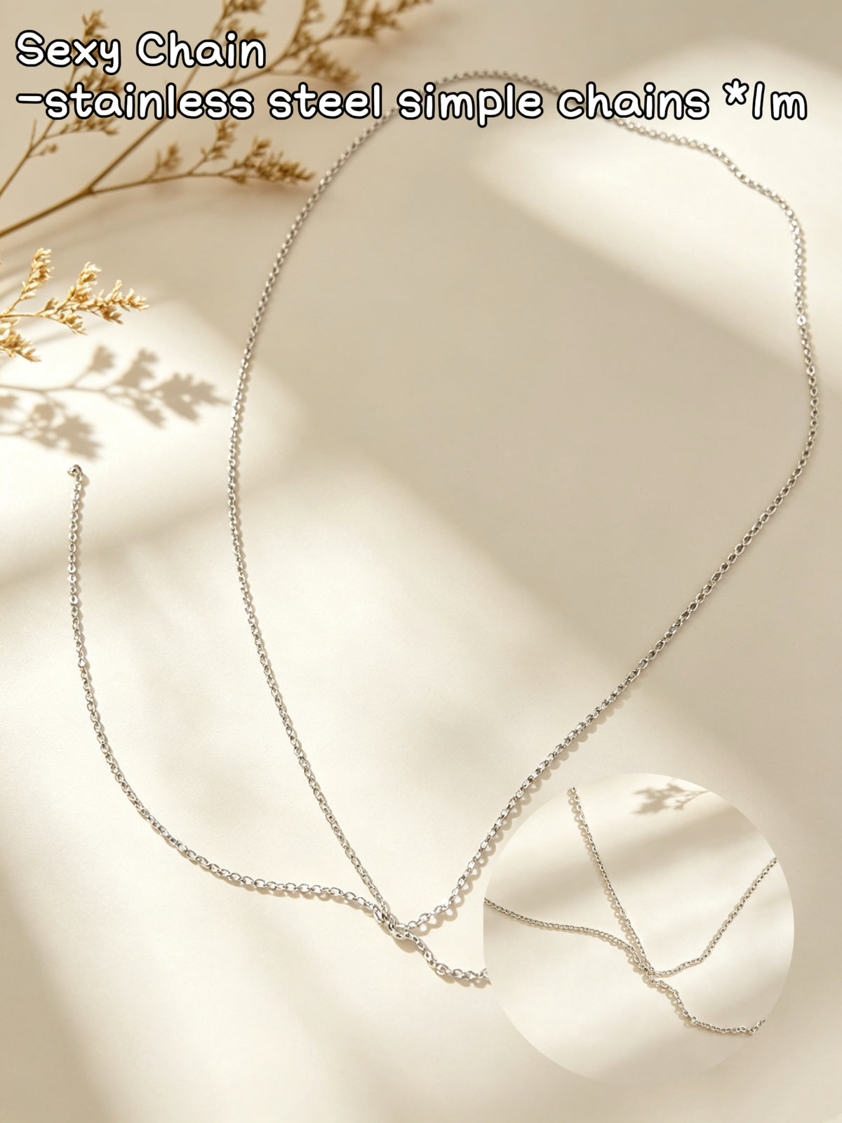 【Sexy Chain】OFFLINE-PACK Copper/steel Chain Supplies 1m (end not connected) for jewelry making
