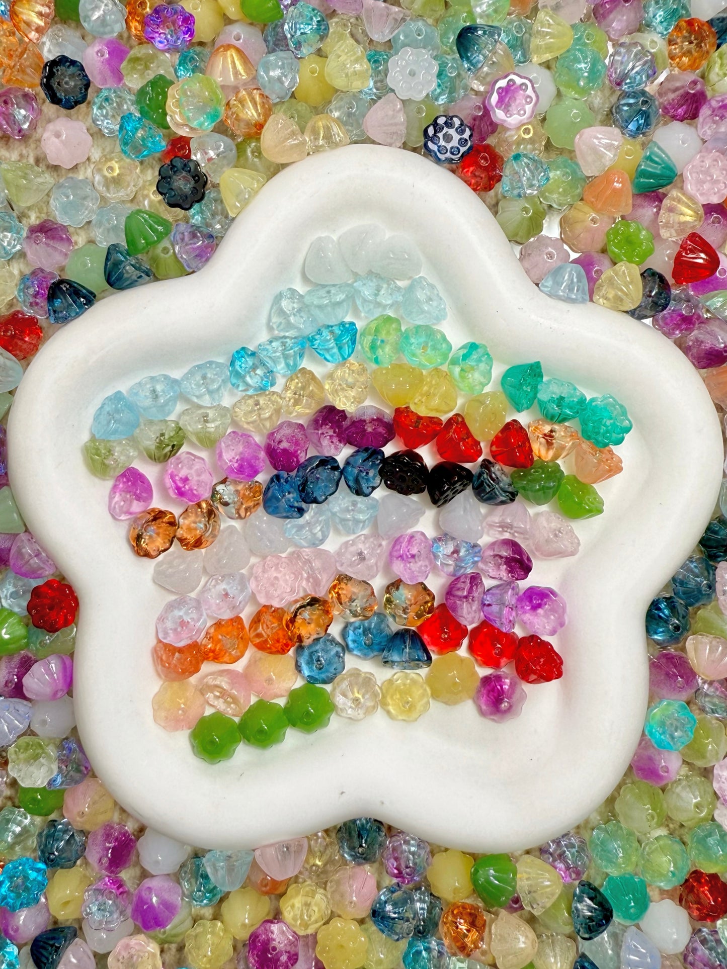【Icy World】All-Color Mixed Exquisite glass charms, bracelet/keychain supplies