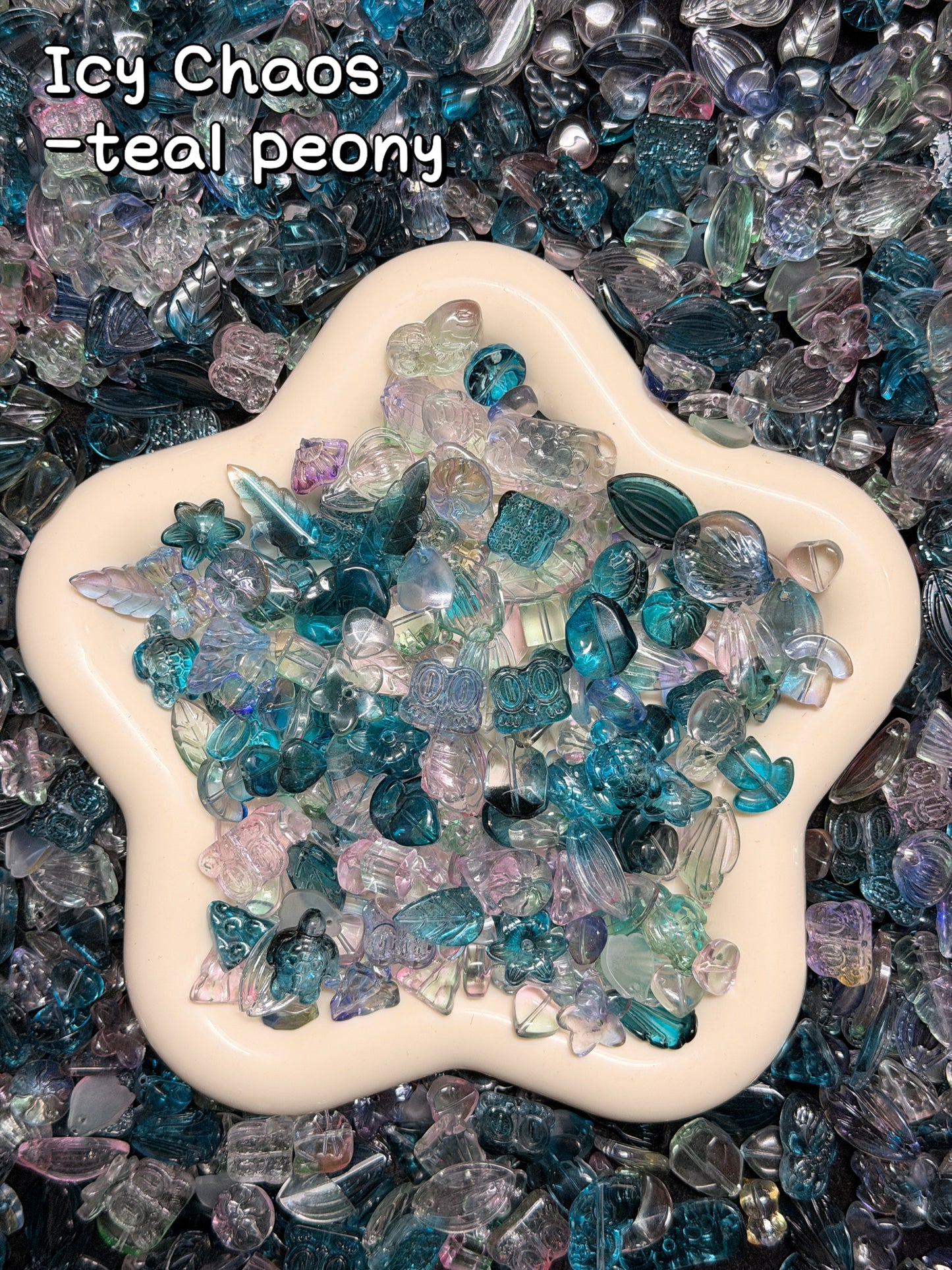 【Icy Chaos】All-Shape Mixed Exquisite glass charms, bracelet/keychain supplies