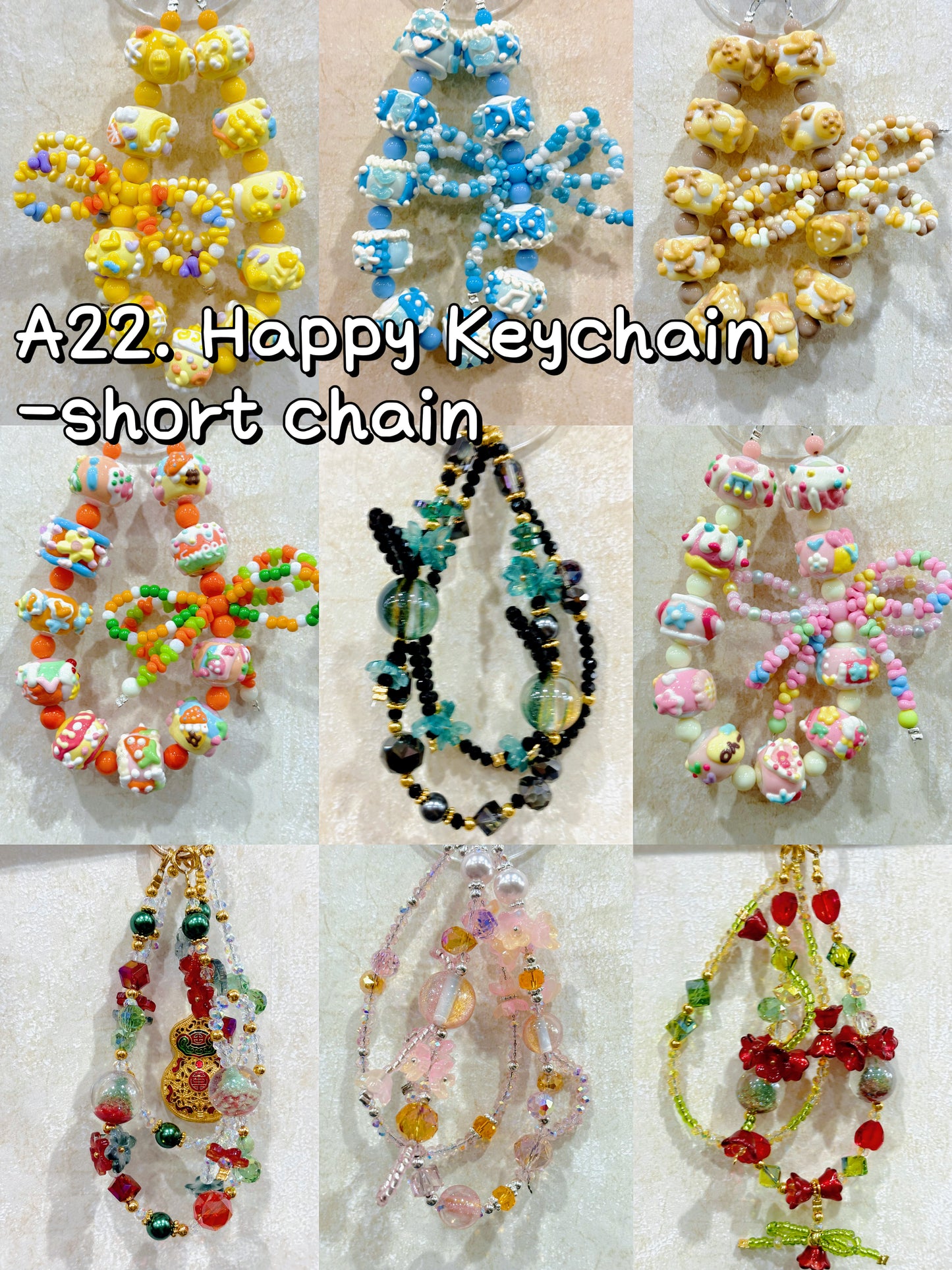 A22【Happy Keychain】customized handmade keychain blind bag