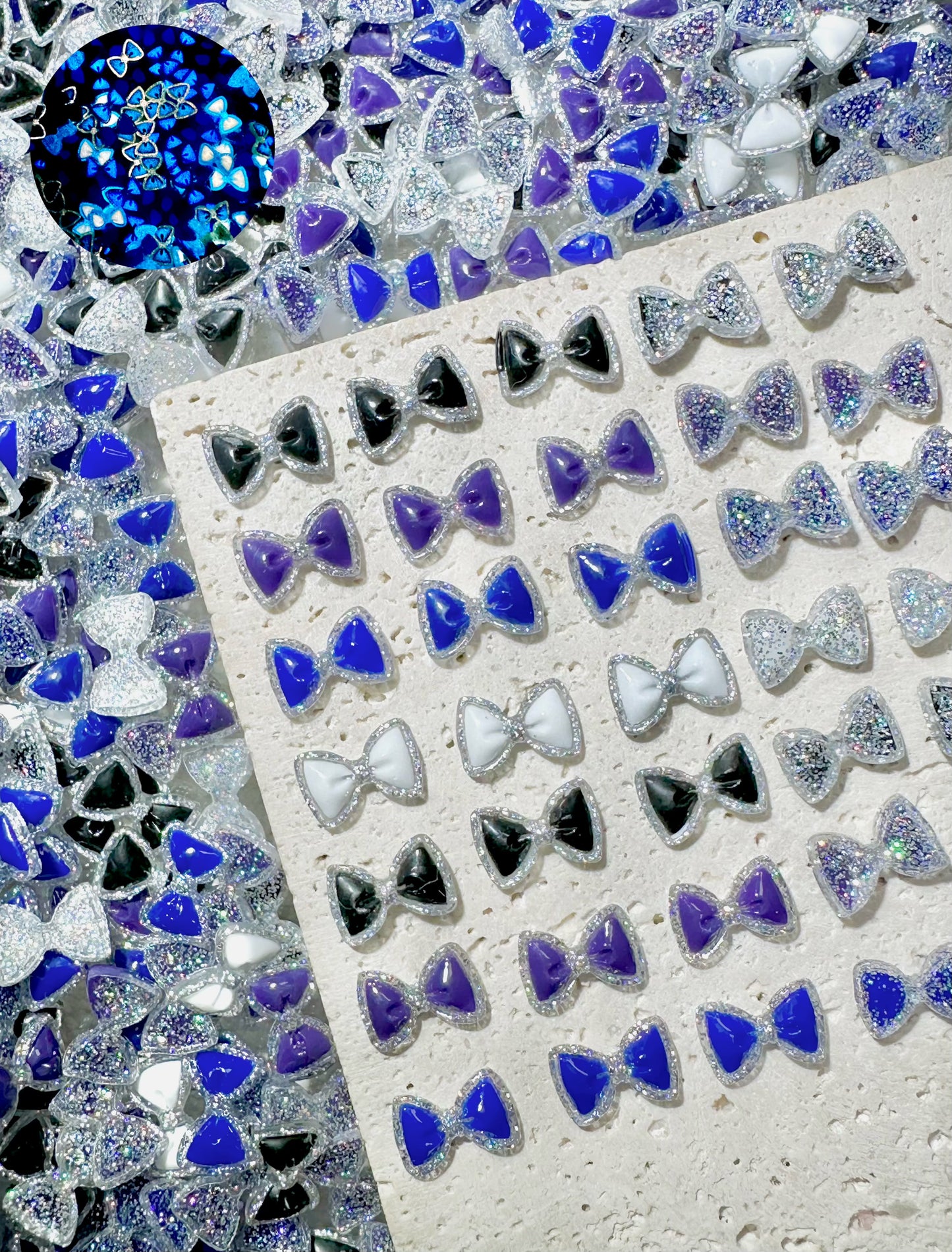 【Blue Blues】Résine lumineuse pastel, fournitures pour nail art/artisanat