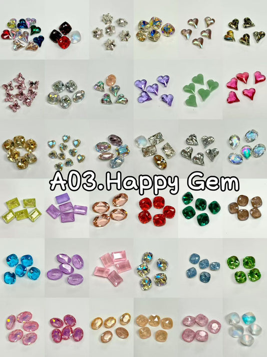 A03【Happy Gem PRO】K9 Glass crafting gem