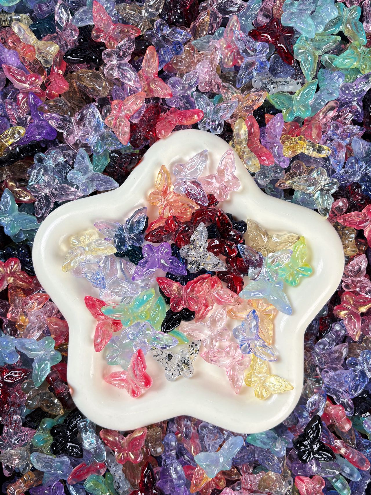 【Icy World】Mixed Exquisite glass beads, bracelet/keychain supplies