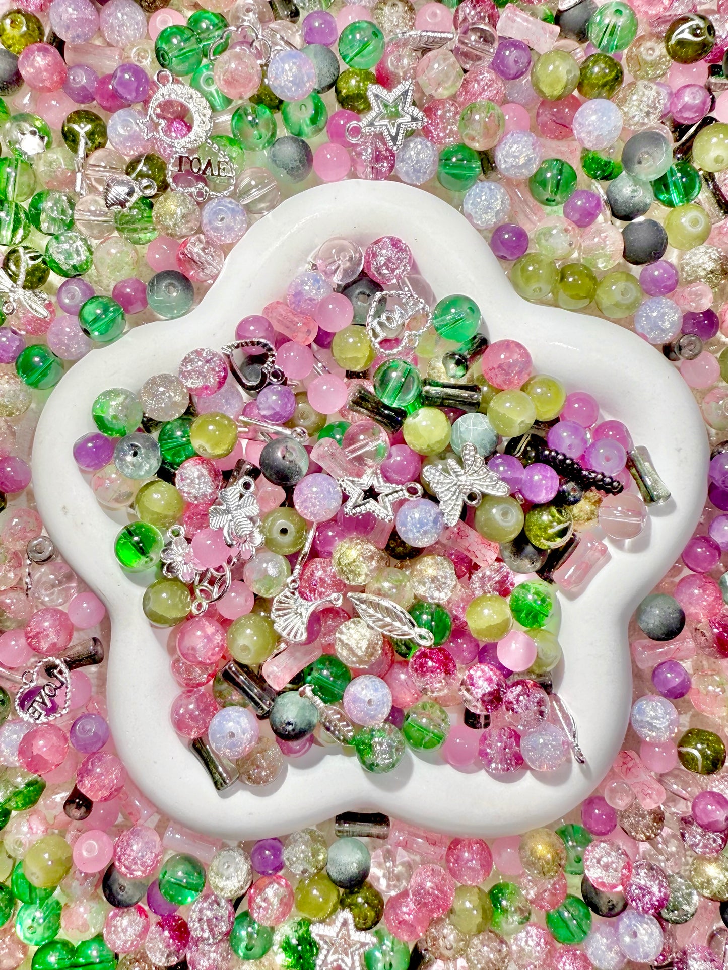 【BEADS PARTY 1】20% OFF Dainty Dreamy 8mm-10mm glass beads, all colors and themes