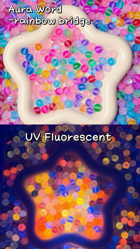 A001.NEW【Aura World】aura mixed frosted beads, glass beads