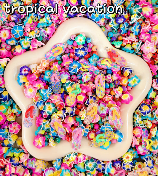 【Tropical Vacation】tiny polymer clay beads