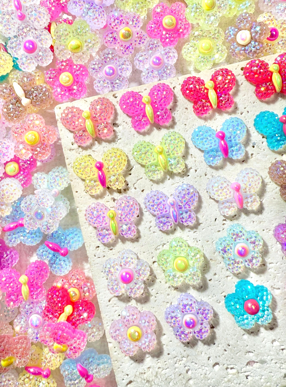 【Tinker Bell】rhinestone coated charms Craft supplies