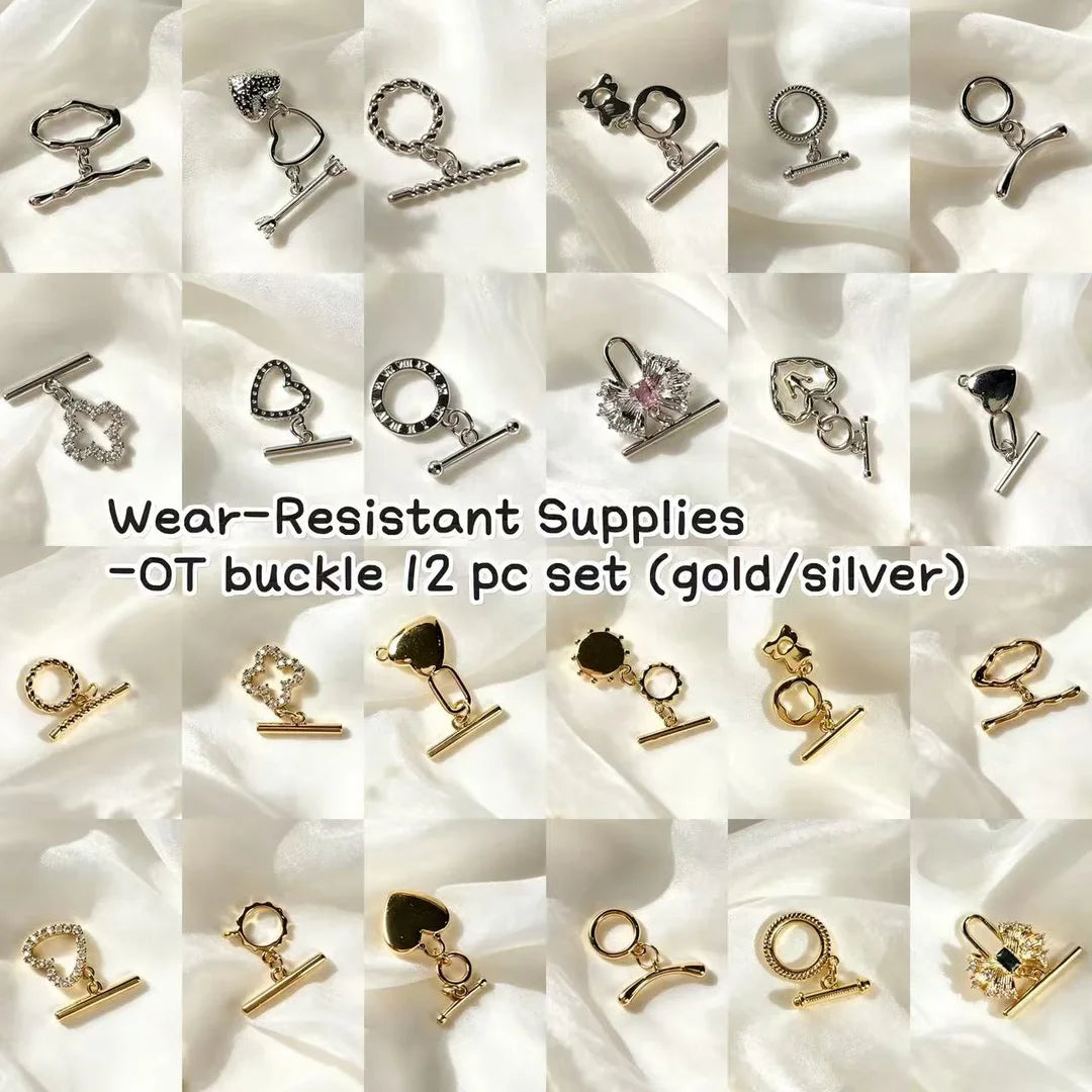 【Wear-Resistant Supplies】white gold/yellow gold plated brass charms