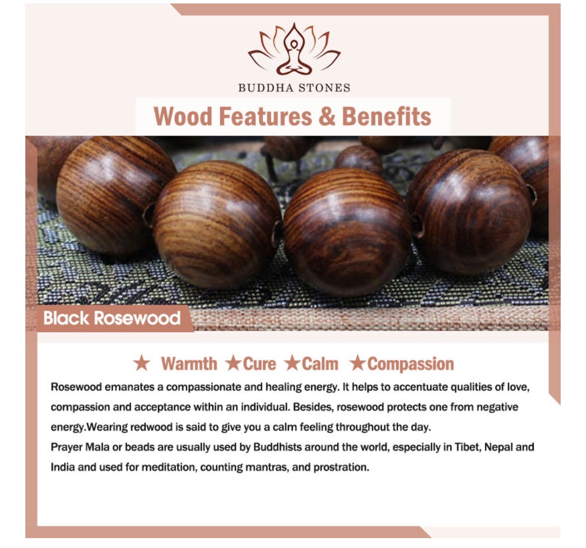 【Woody Aroma】Fragrant Wood Beads Mix
