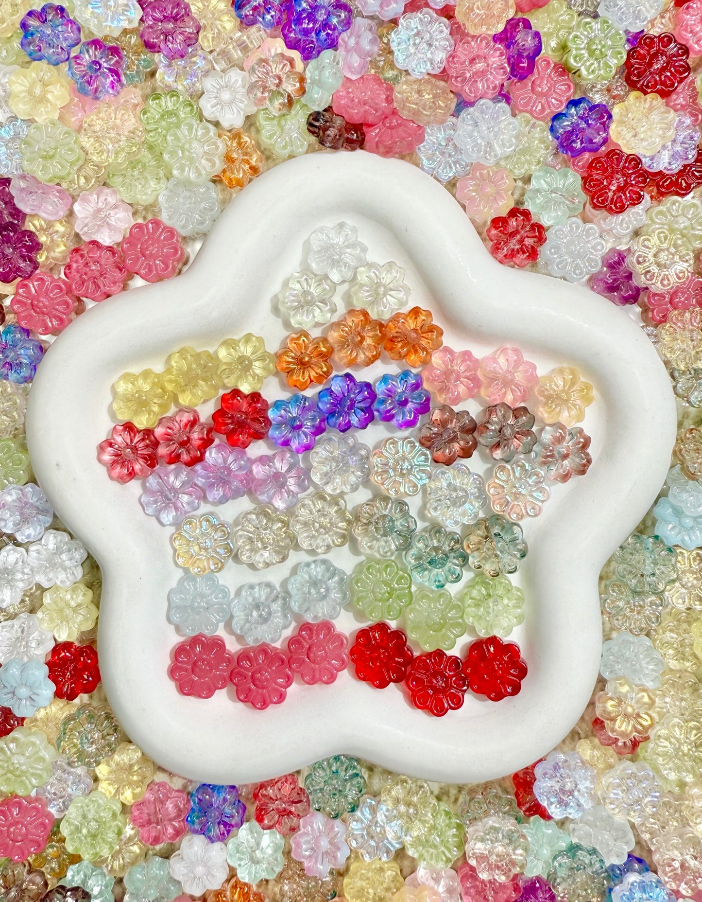 【Icy World】All-Color Mixed Exquisite glass charms, bracelet/keychain supplies