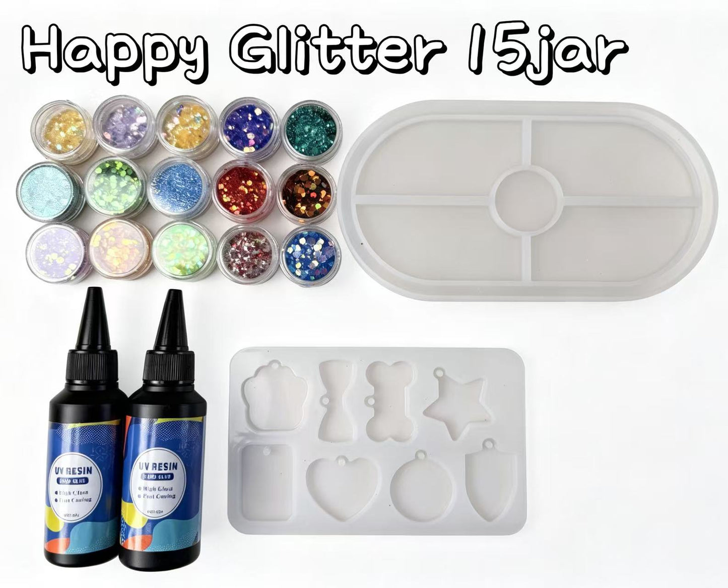 A17【Happy Glitter】various colorful glitter, for nails/snowball tumbler/resin making etc