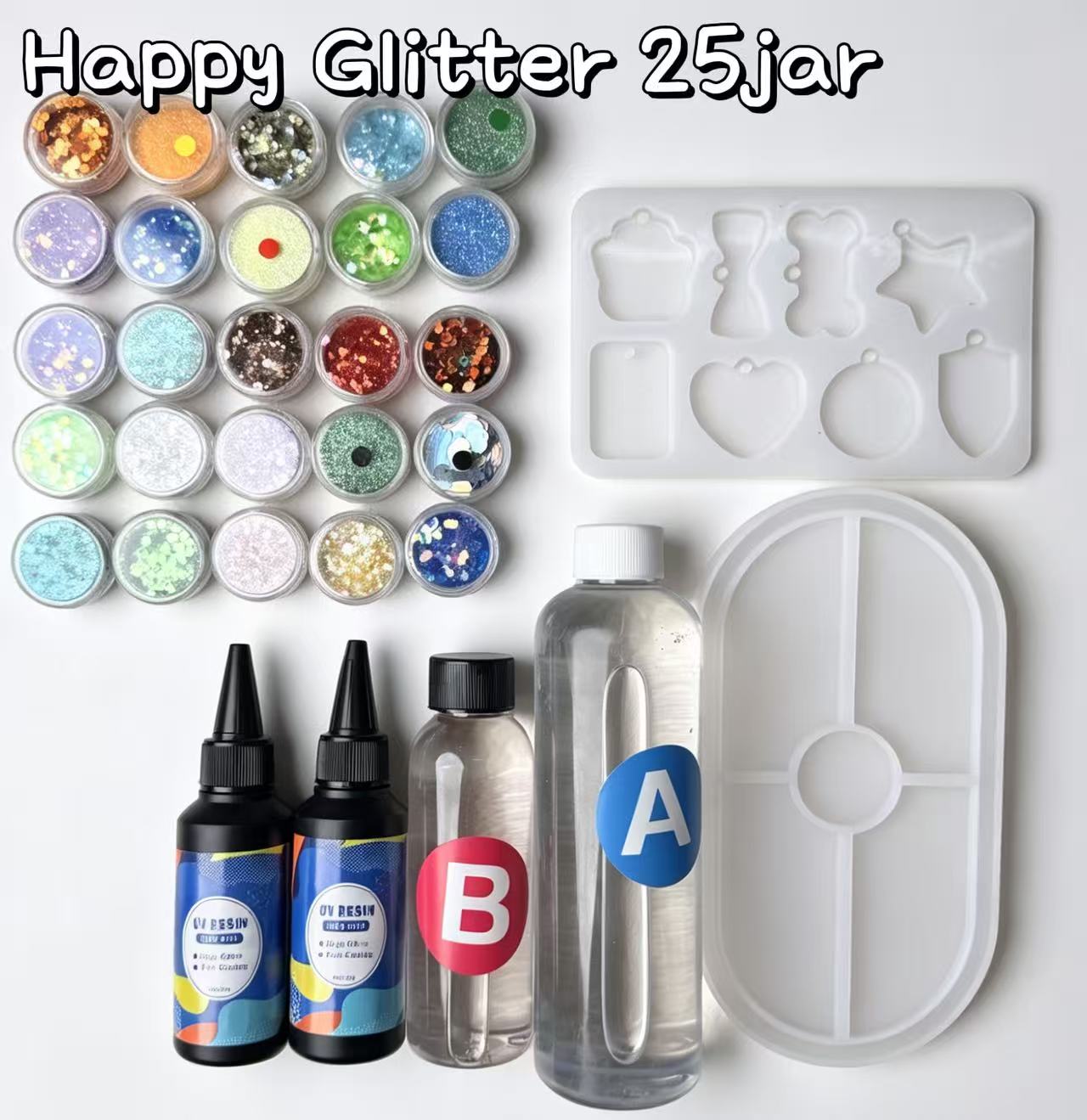 A17【Happy Glitter】various colorful glitter, for nails/snowball tumbler/resin making etc