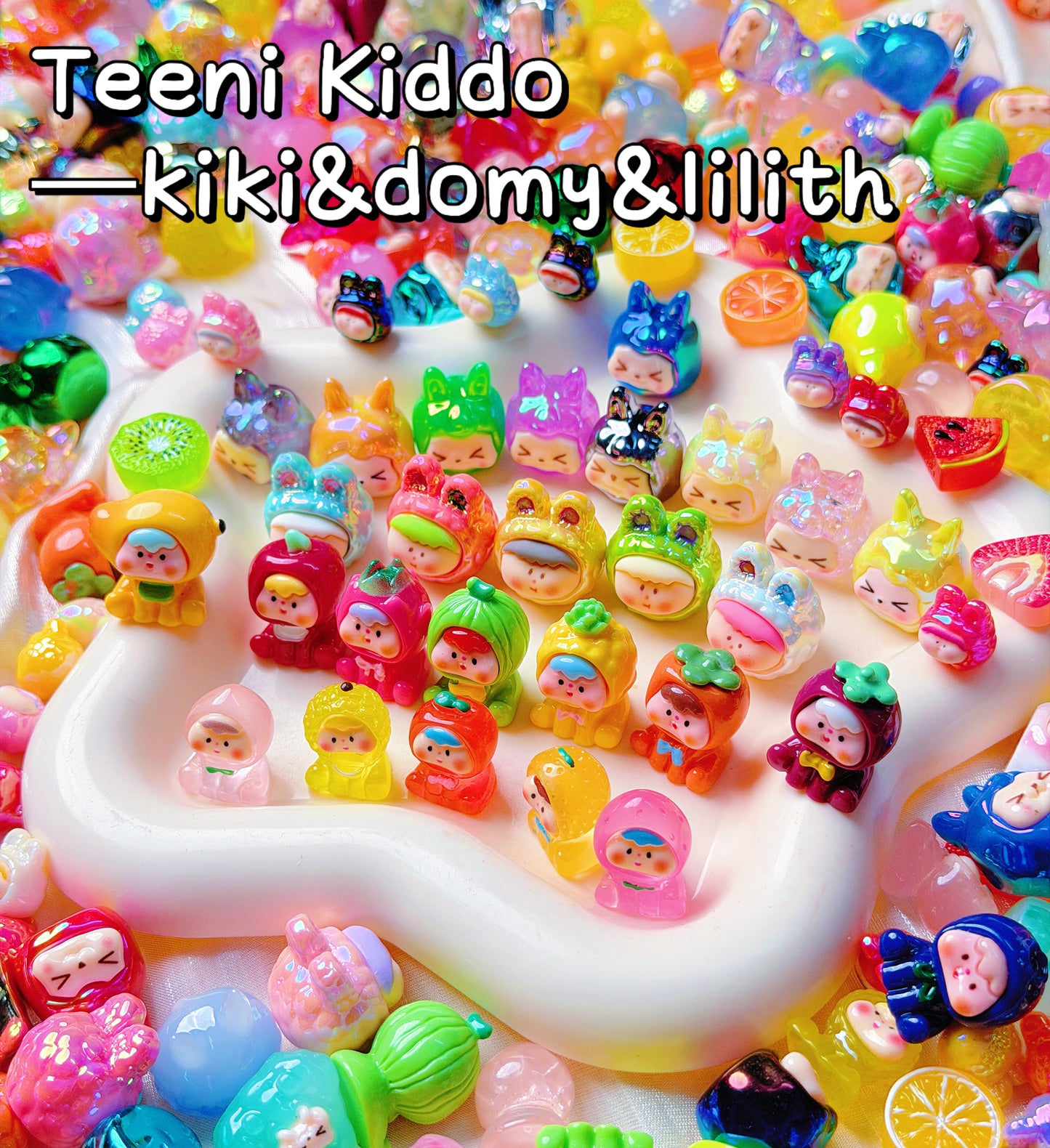 【Teeni Kiddo】mini colorful fruit kiddo resin mix, crafting supplies