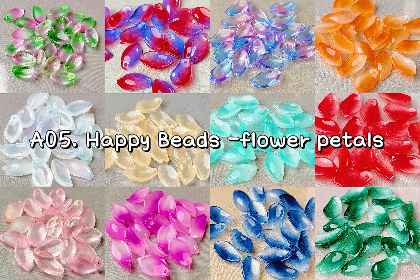A05【Happy Beads】various colorful glass beads blind bag for diy