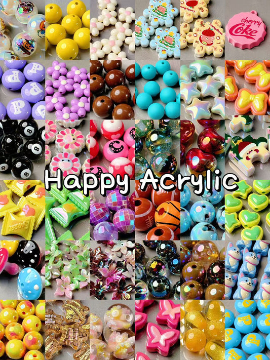 A16【Happy Acrylic】acrylics beads blind bags