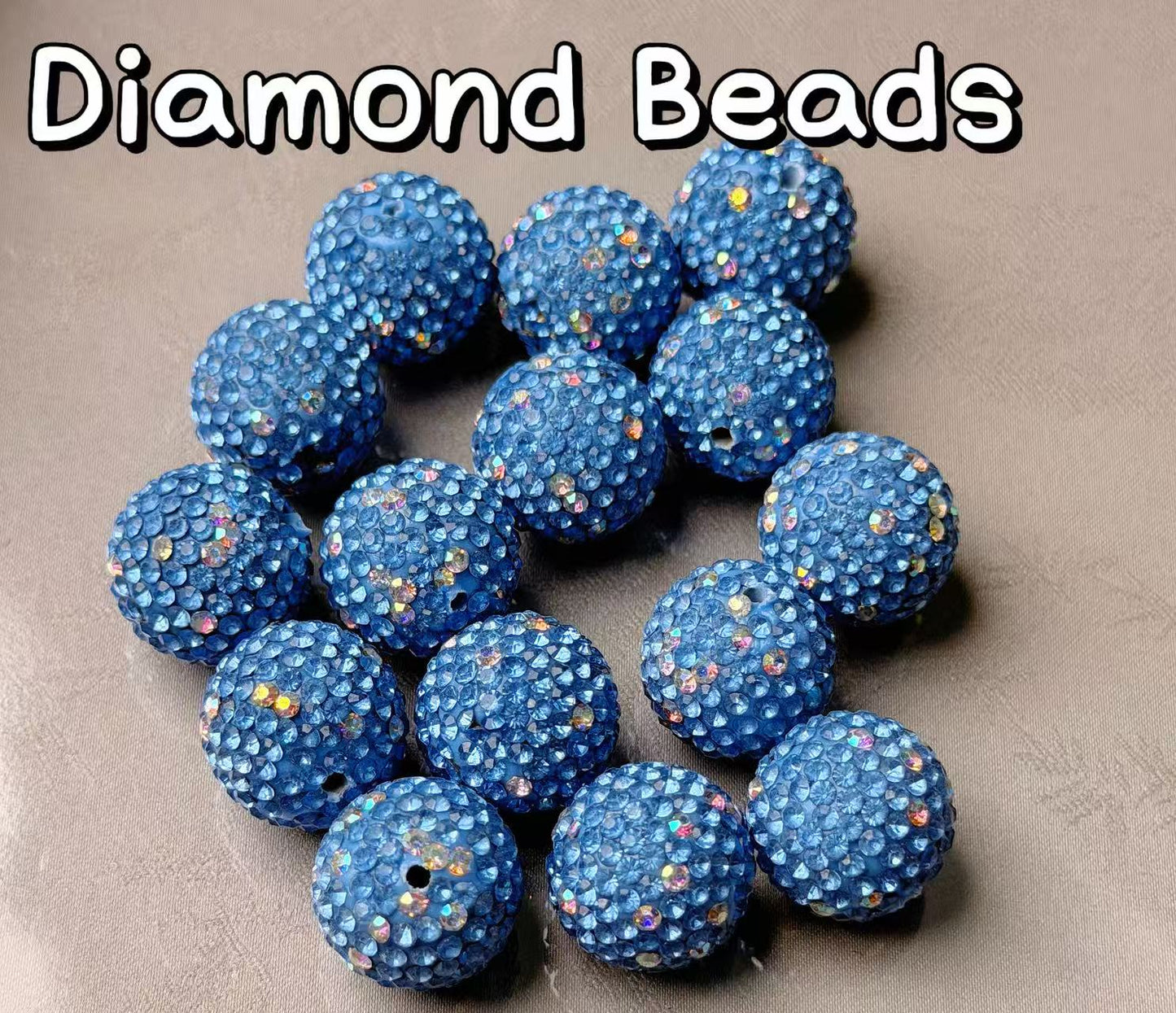 【Diamond Beads】glass rhinestone diamond beads 16mm