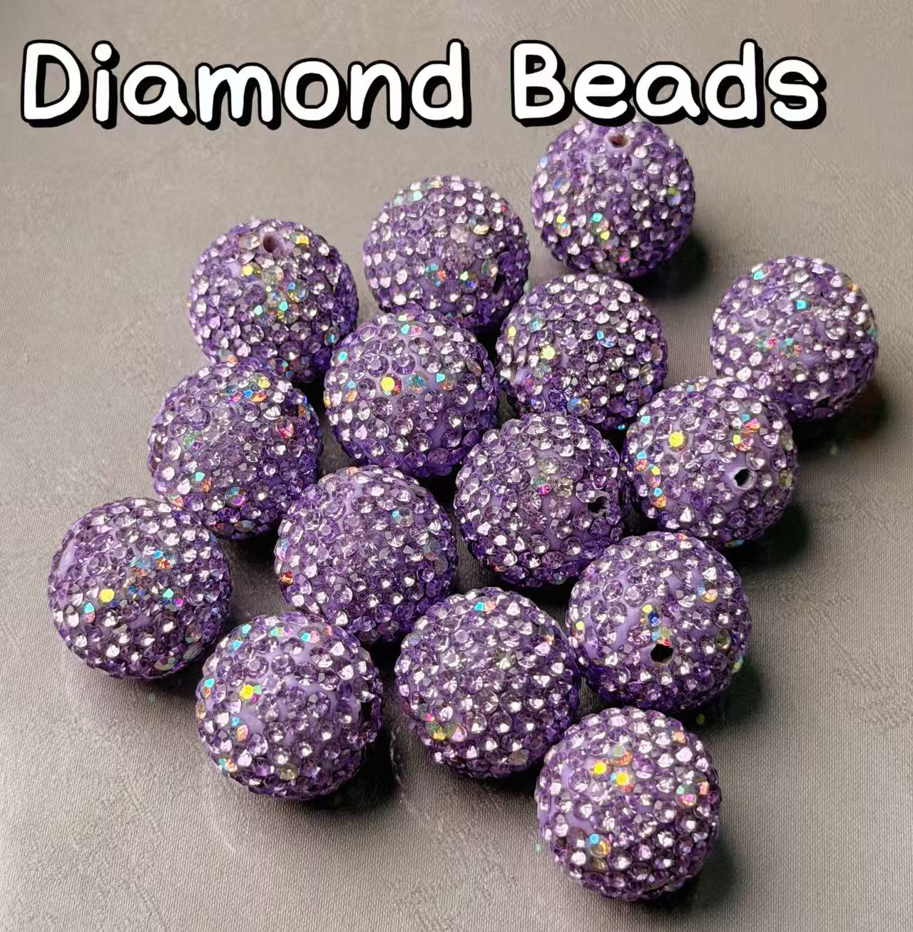 【Diamond Beads】glass rhinestone diamond beads 16mm