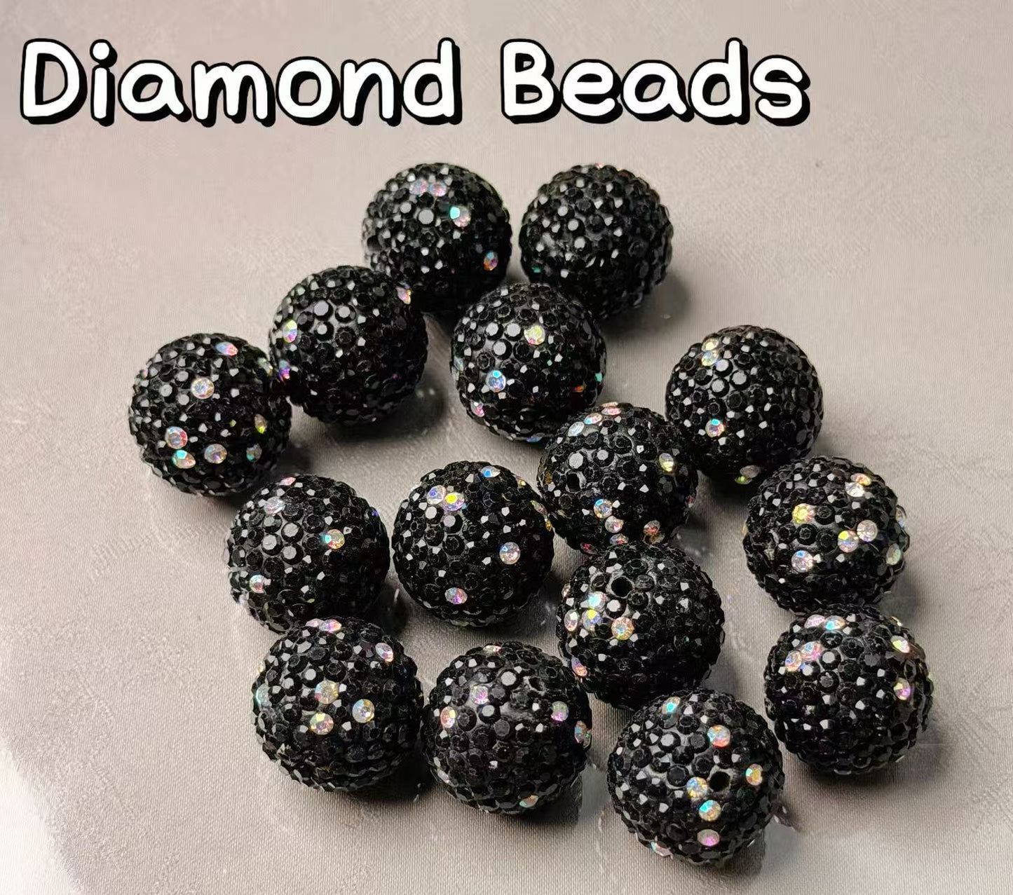 【Diamond Beads】glass rhinestone diamond beads 16mm
