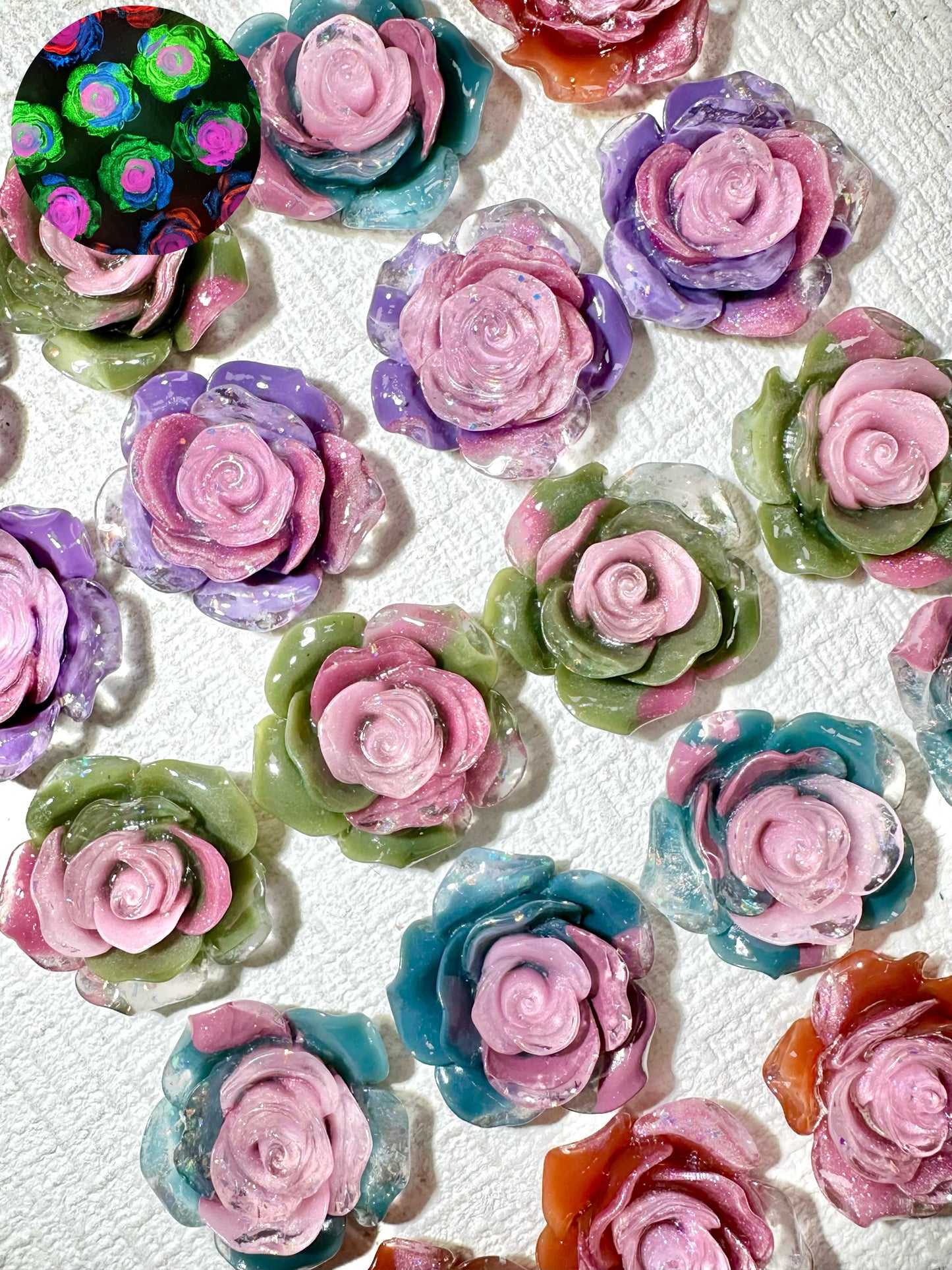 【Flower Bouquet】Luminous Big Resin Flower/Butterfly mix, frame deco, display, present choice