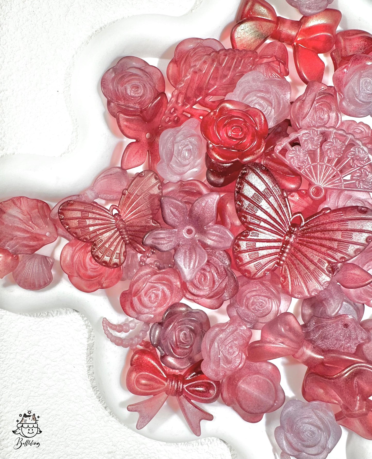 【Butterfly Valley】B1G1 SALE, Drilled flora charms, phonecase/keychain/jewelery acrylics