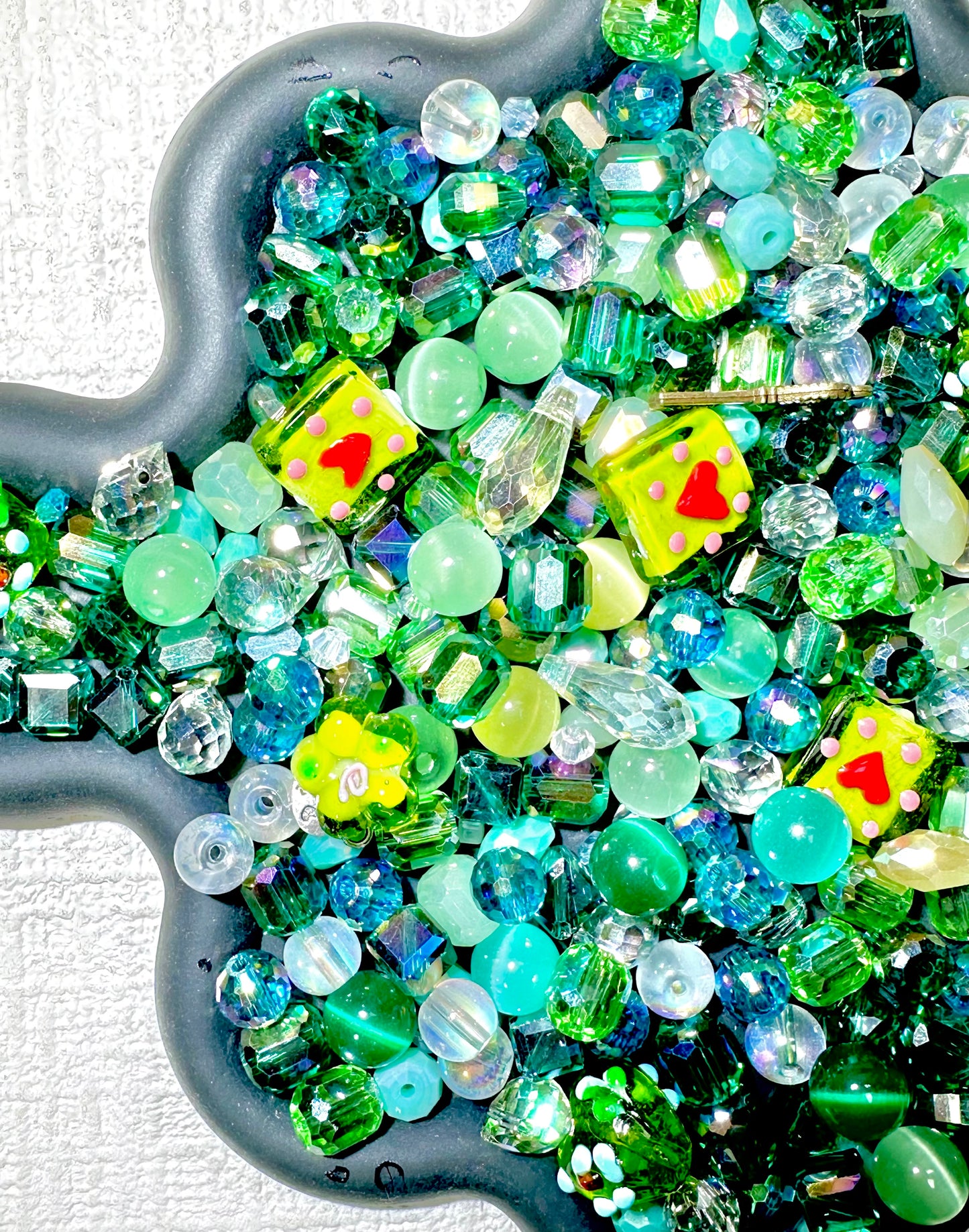 A001.NEW【Dewdrop Sparkle】8*10 mm dewdrop glass beads