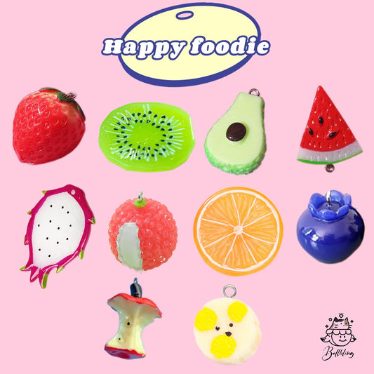 【Happy Foodie】mini fruity/veggie/meat charms, see how lucky we got with the guessing