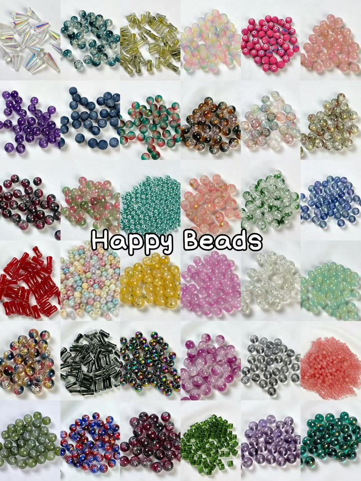 【Happy Beads Bag】sac aveugle de perles de verre pour le bricolage