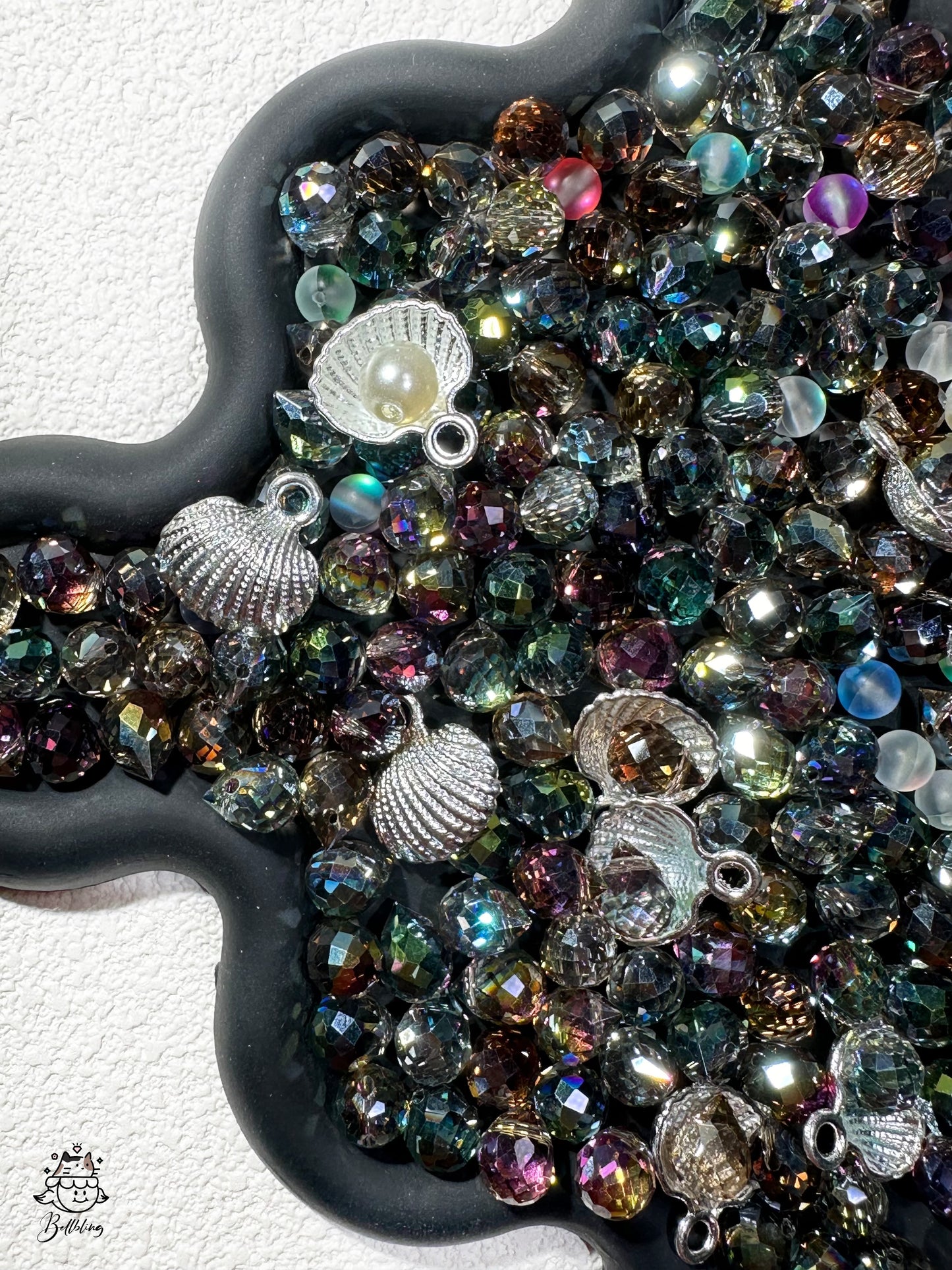 A001.NEW【Dewdrop Sparkle】8*10 mm dewdrop glass beads