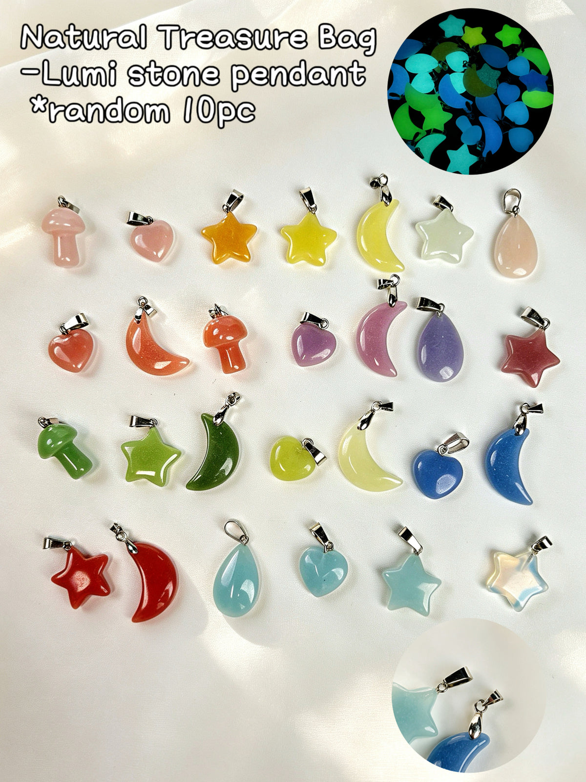 【Natural Treasure Bag】Exquisite crystal charms, for jewelry diy